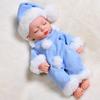 Mini 11-inch Reborn Doll with Closed Eyes, Simulation Baby Doll for Little Girls, Early Education Sleeping Doll