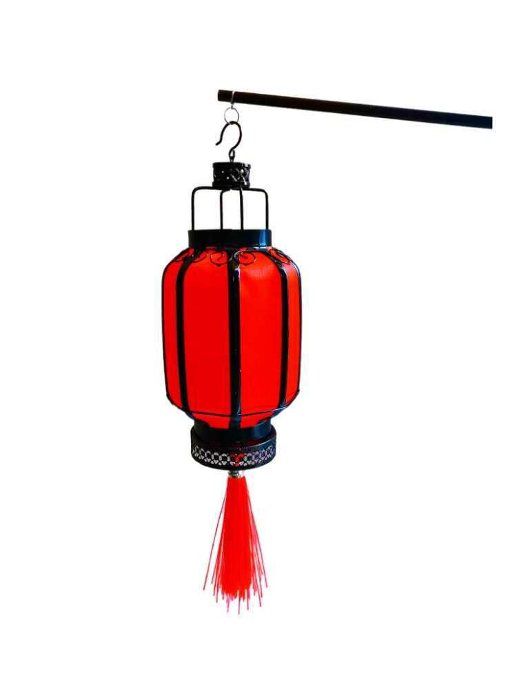 Hanfu Style Antique Handheld Lantern - Iron Art, Luminous Palace Lantern, Chinese Style Photography Prop, Flower Design