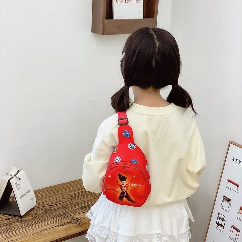2 Ne Zha Cartoon Kids Small Crossbody Bag Durable Polyester Everyday Activities