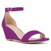 Women Sandals Sexy 8cm Pointed Toe Thin High Heels Wedge Platform Ankle Strap Sandal Party Solid Color Wedding Shoes