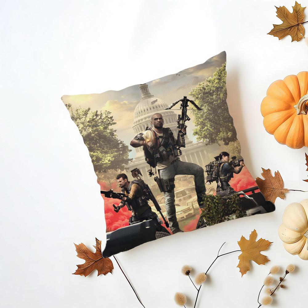 Tactical T-Tom C-Clancy'S T-The D-Division 2-2 Cushion Cover Washable Linen Pillowcase Soft For Daily Sofa Bed Home Room Decor