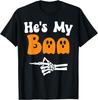 He's My Boo Funny Matching Halloween Couples He's My Boo T-Shirt Mens Womens Tees Top Unisex T-Shirt Mens Womens Tees Top