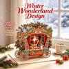 3D Up Christmas Carriage Greeting Card, Santa Claus Popout Card, Xmas Holiday Blessing Message Card