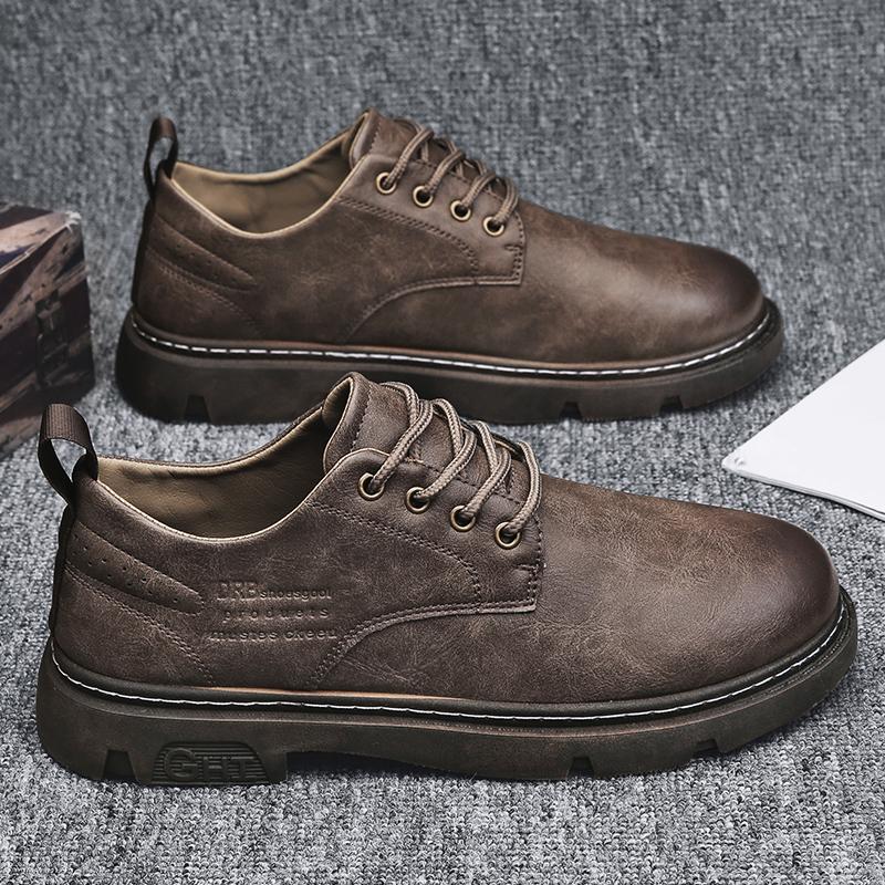 Höst brittisk business casual läderskor svarta brudgums bröllop höjande stor tå trendiga skor