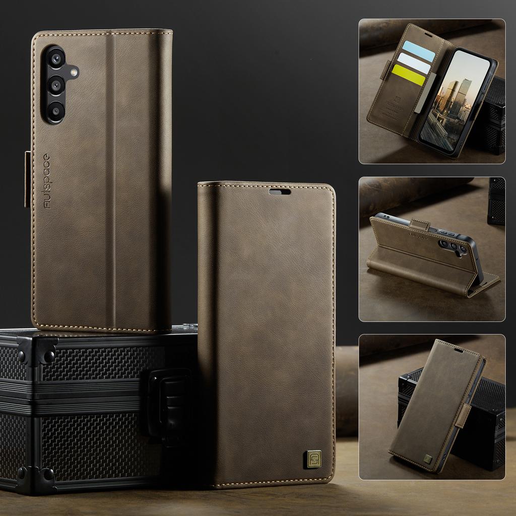 For Samsung Galaxy A17 4G/5G Wallet Case with Card Slots & Kickstand, 360° Protection Leather Case