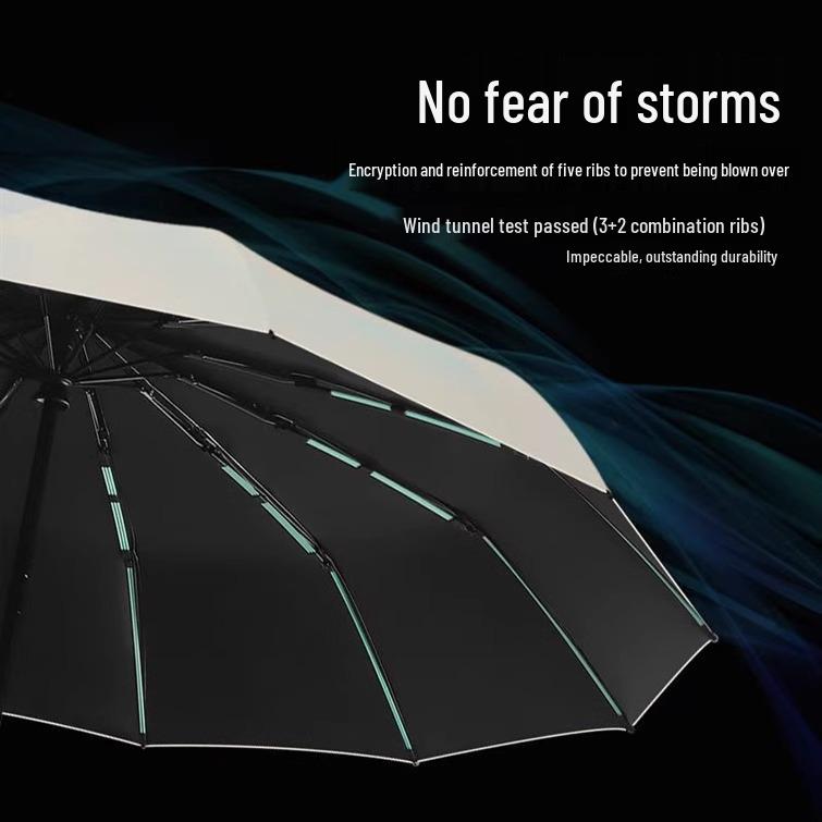 60-Bone Fully Automatic Sun & Rain Umbrella: Dual-Use, Sun Protection, Anti-UV, Large Men's Folding Umbrella