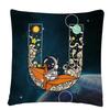 Astronaut Letter Cartoon Pattern  Cushion Cover Pillowcase Home Sofa Car Decorative