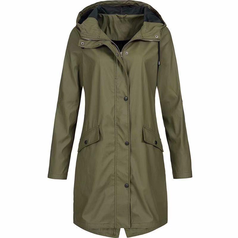 Autumn Winter Mid Length Women Windbreaker Outdoor Females Waterproof Sports Hiking Jacket