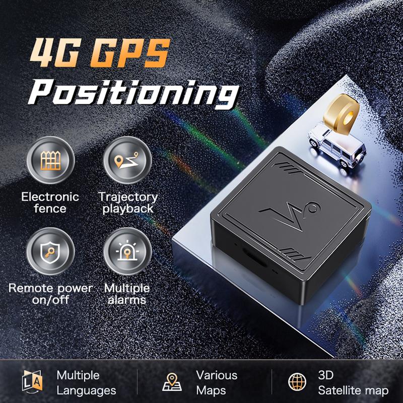 4G GPS Tracker with App Anti-Lost Recording Tracking Device Portable GPS Positioner for Vehicles