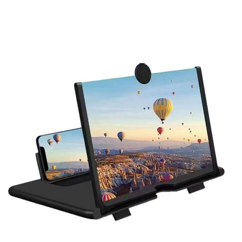 F3 Mobile Phone Desktop Screen Magnifier: 10-inch Pull-out Phone Holder for Enhanced Movie Viewing