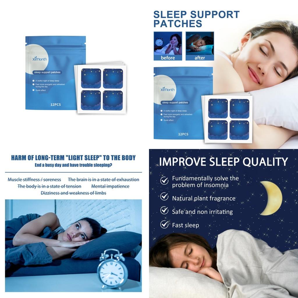 Ximonth Sleep Patches For Ultimate Relaxation And Restful Sleep 12pcs For Stress Relief
