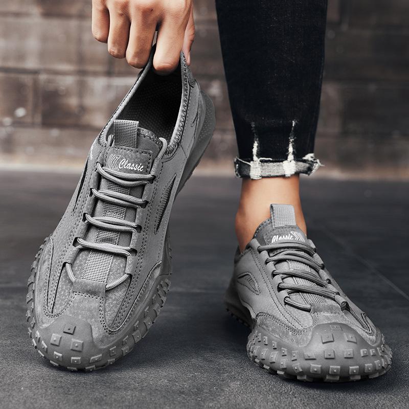 Autumn Genuine Leather Non-Slip Wear-Resistant Men's Portable Outdoor Comfort and Casual Spring New Fashionable Sports Shoes