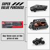 1/32 Pickup Trailer RV Model Kit, Car Model Diecast Metal Toy,Truck Model Simulation Sound Light,Toy Trucks with RV Motor,Best Gift for Kids or Model