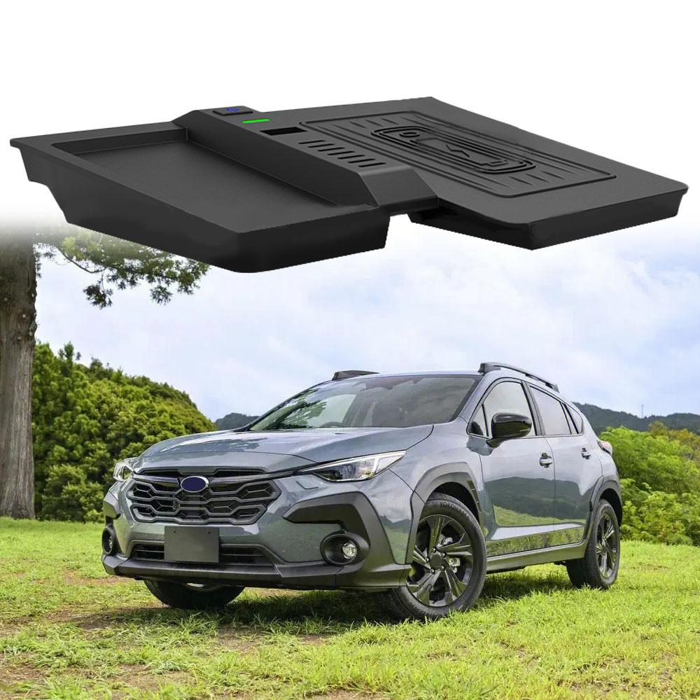 15W Car Wireless Charger for Subaru Crosstrek XV 2018-2024 Cordless Charge Board Fast Charging Adapter Plate Quick Charger Pad