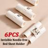 6Pcs Invisible Bed Sheet Clips Non Slip Quilt Cover Fastener New Mattress Sheet Buckle