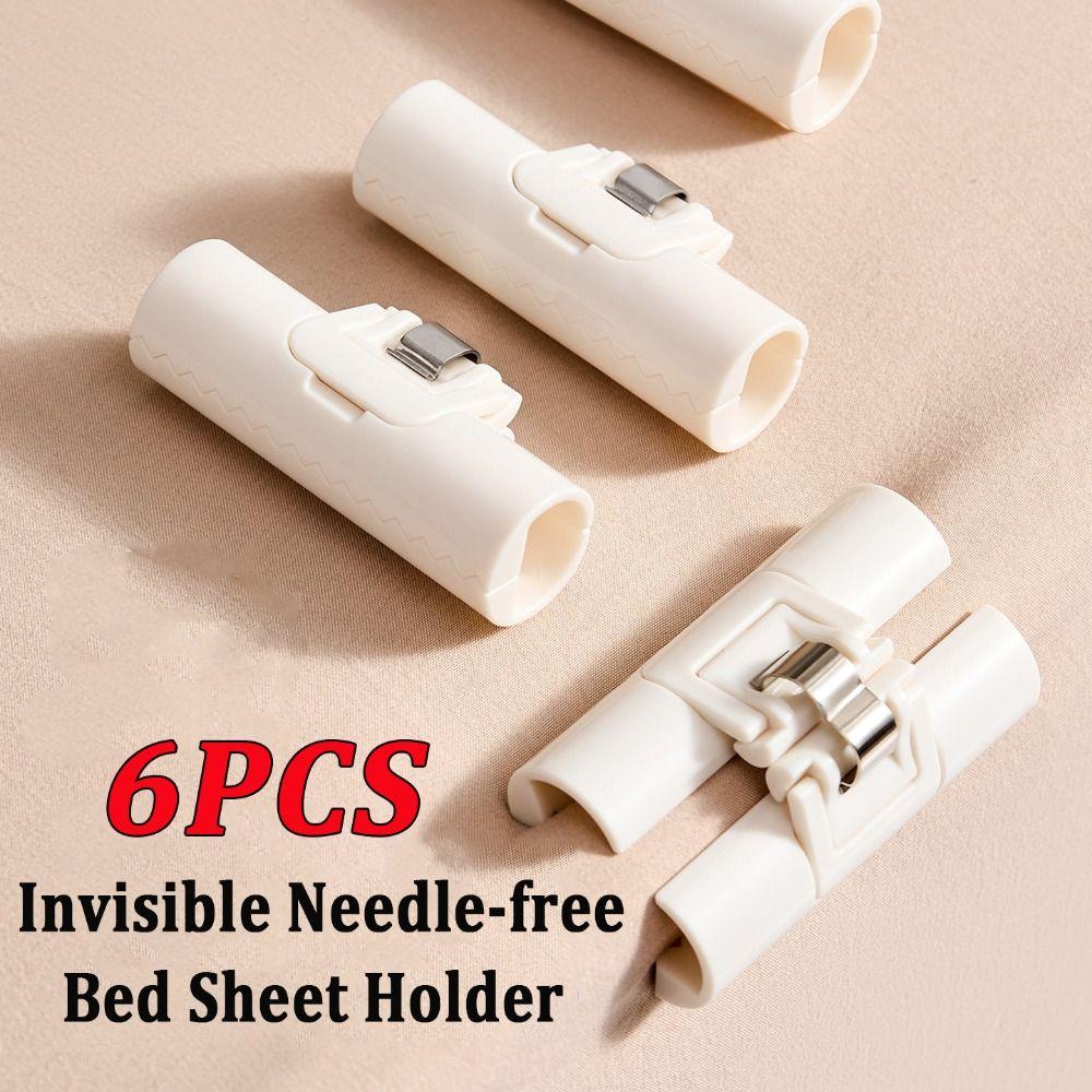 6Pcs Invisible Bed Sheet Clips Non Slip Quilt Cover Fastener New Mattress Sheet Buckle