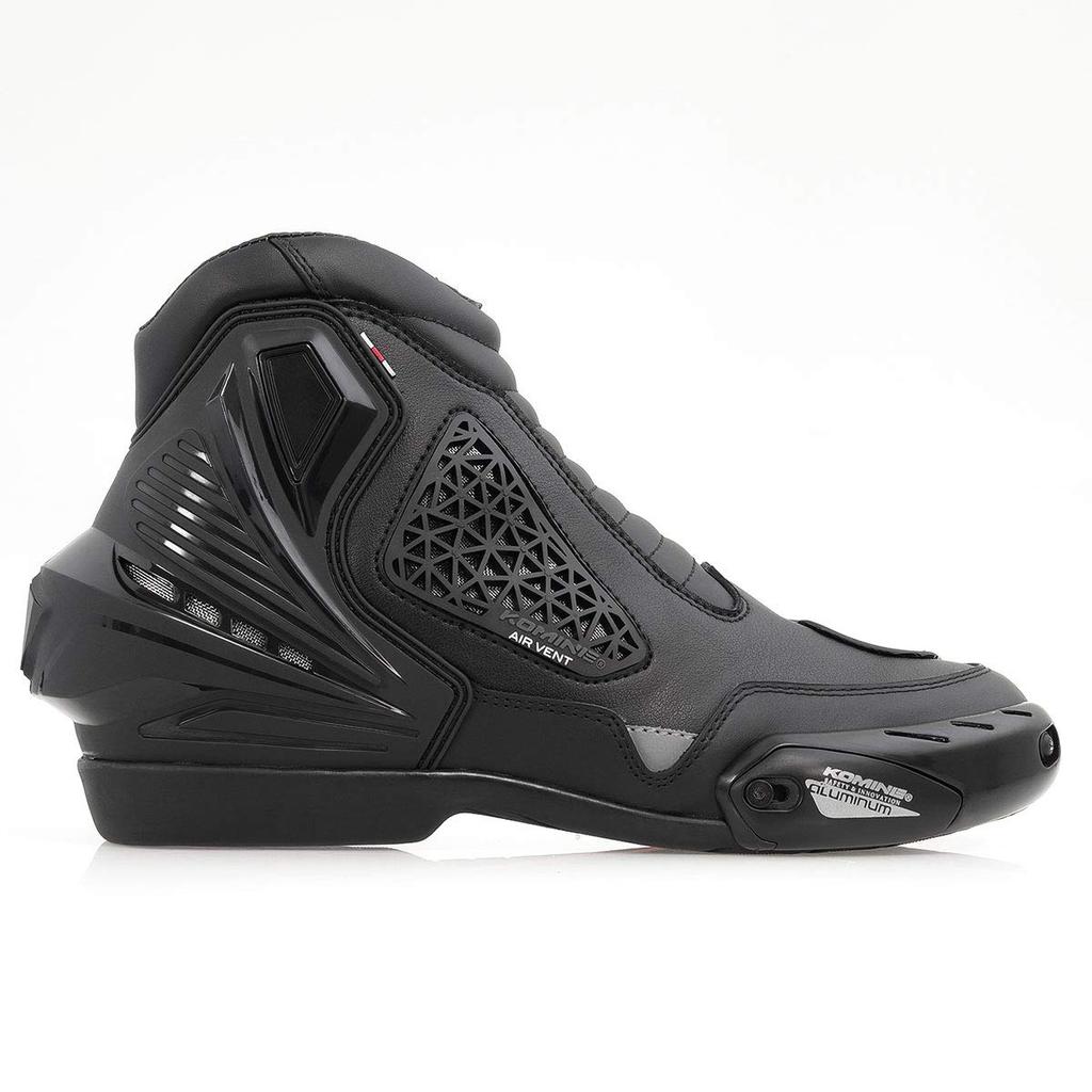 KOMINE Air Through Riding Shoes for Mesh Material BK-086 Motorcycles, Black,