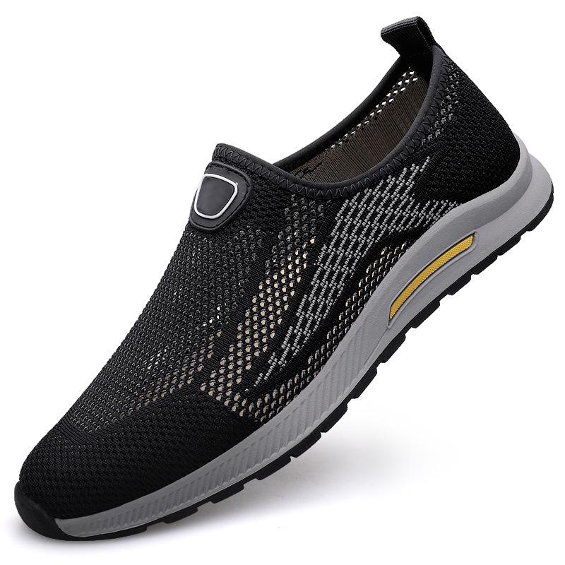 Shoes New Fly-woven Casual Sneakers Breathable and Comfortable Dad Shoes Grandpa Casual Walking Soft-sided Shoes Men's Shoes