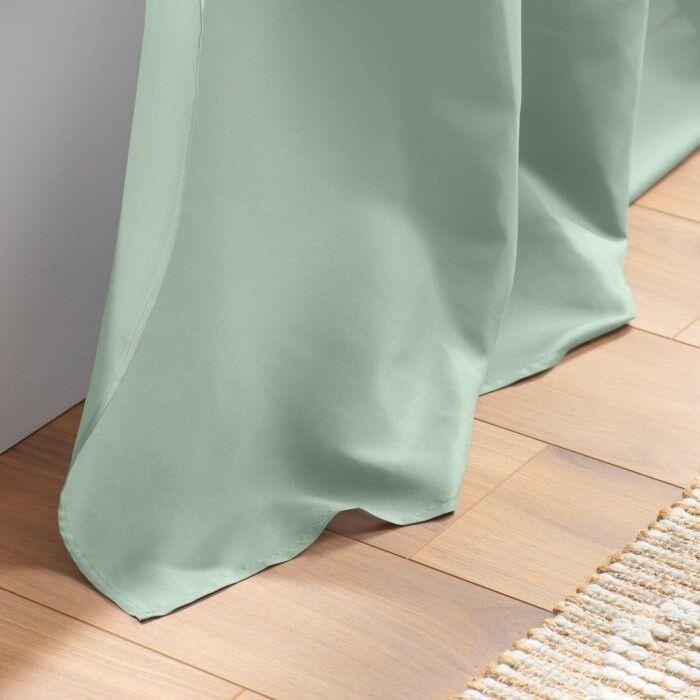 Rideau - Absolu - Émeraude - 140 X 280 Cm - Œillets - Microfibre - Uni