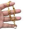 Gold-Plated Square Freshwater Pearl Bracelet: Fashionable, Unique Bangle, Cool and Versatile Hand Jewelry