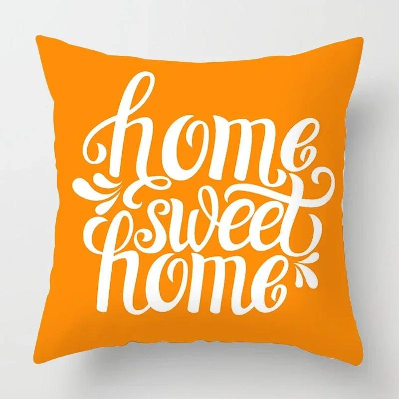 Home Decor Nordic Orange Sweet Pillowcase Living Room Sofa Decoration Car Cushion Cover