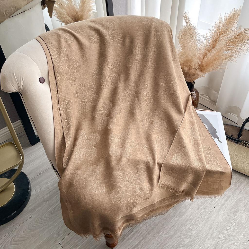 Trend Gold Thread Imitation Cashmere Thin Double-Sided Shawl Fashion Internet Celebrity Big Brand Scarf Of The Same Style