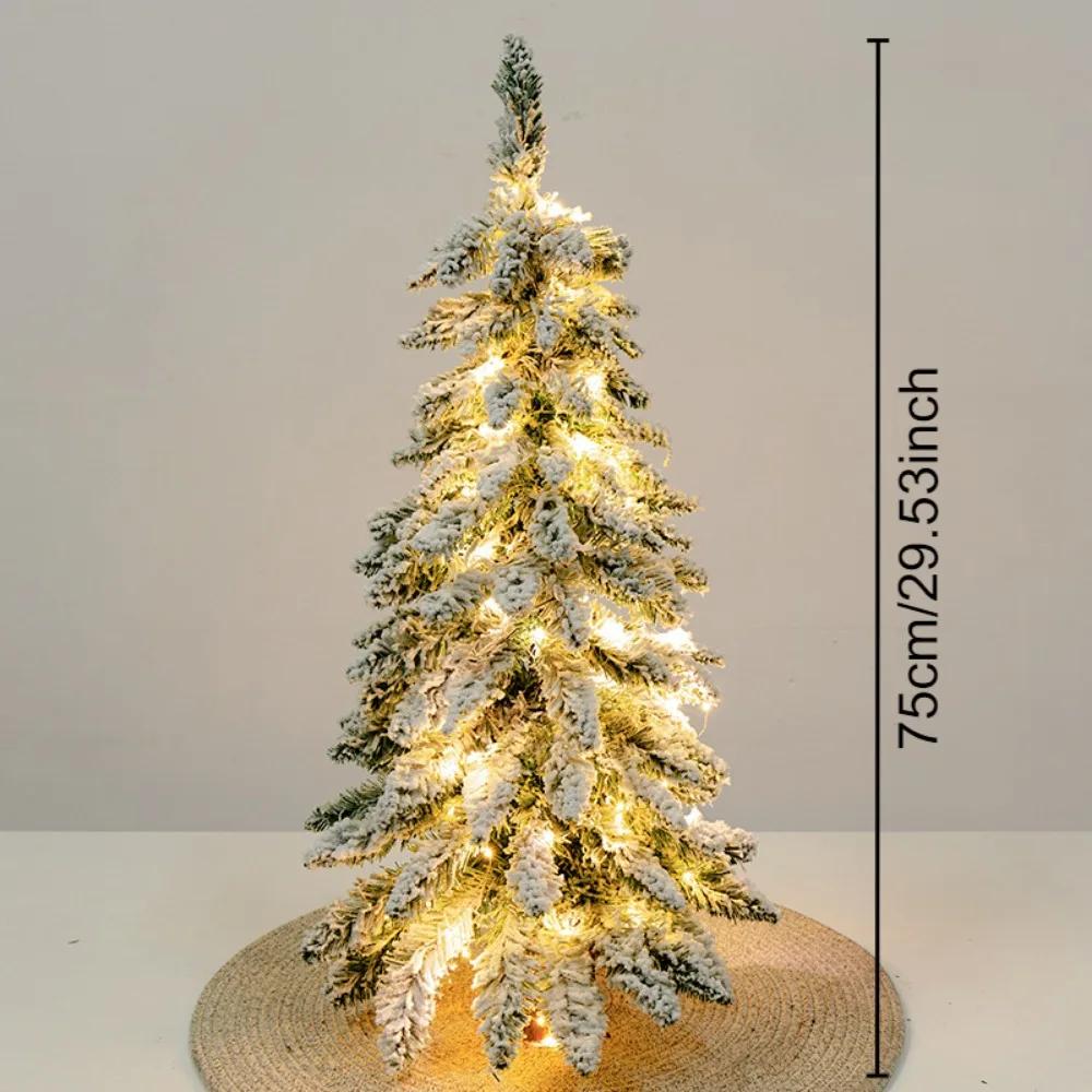 For Mini Flocked Christmas Tree Pre Lit Artificial Tabletop Christmas Trees Snow Flocked Xmas Tree  DIY Decorations