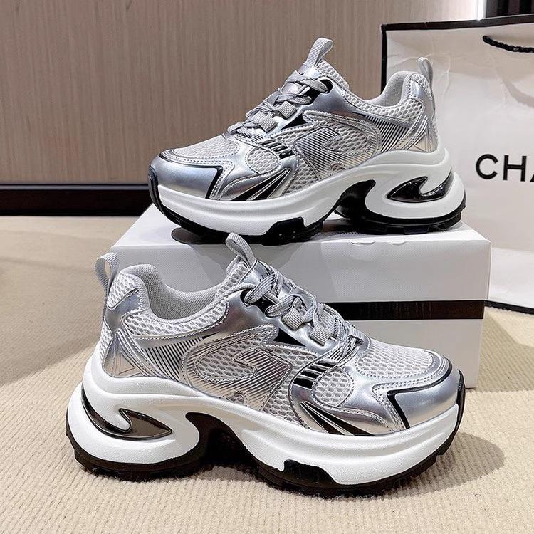Dad shoes women's shoes spring mesh shoes breathable mesh platform sneakers