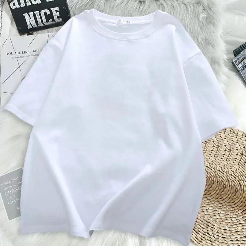 Vintage Oversized TShirt Women 1898 Brooklyn York Letter Drop Shoulder Print T Shirt Y2K Top Simple Clothes Female Tshirt S