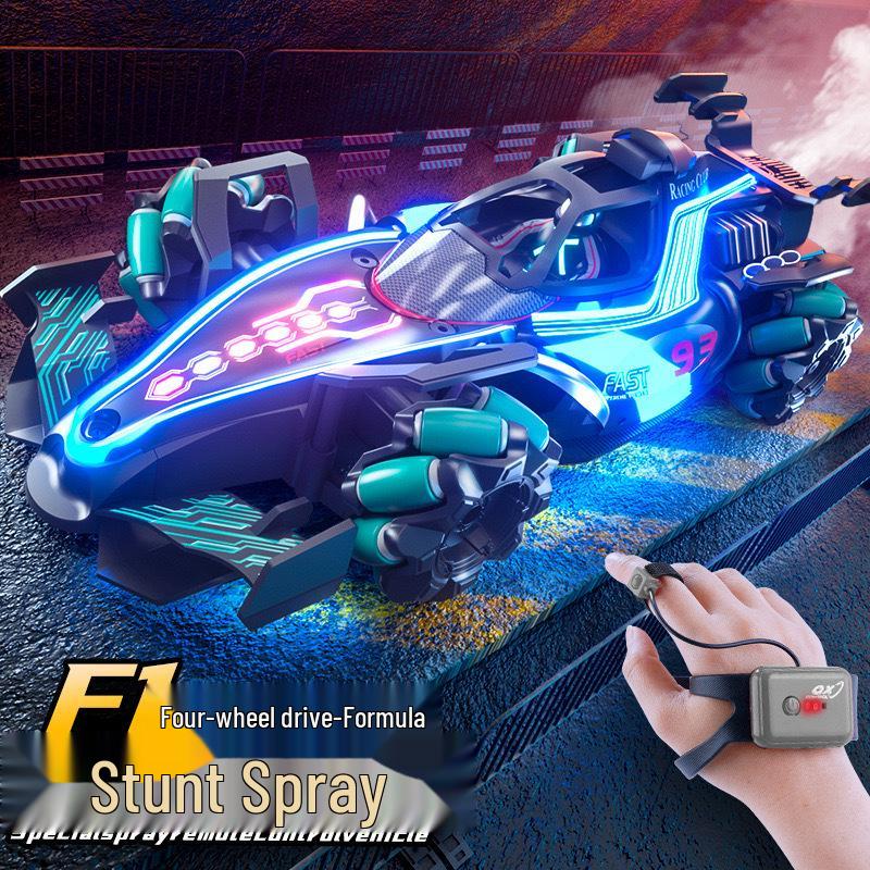 F1 Stunt RC Car: 4WD, Lights, Spray, Gesture Control, Drift Toy