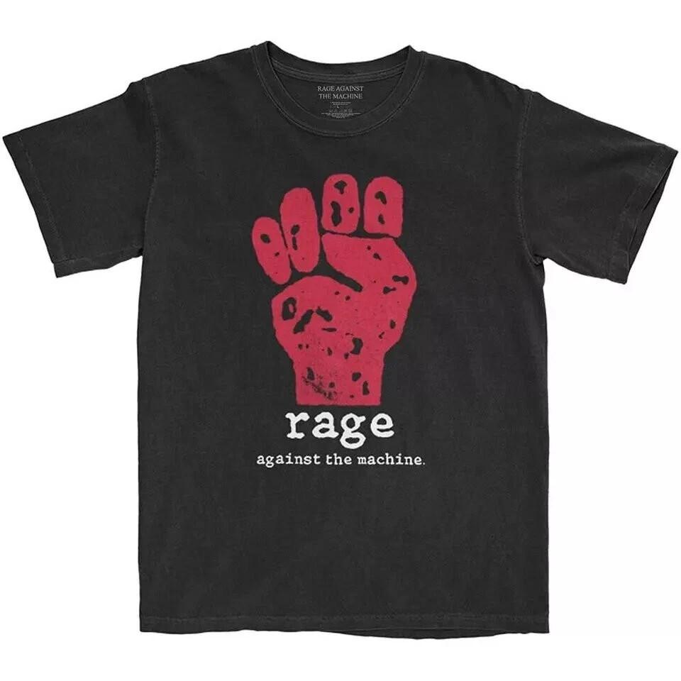 Rage Against The Machine Red Fist Black T-shirt, Graphic T-shirt, Size S to 5XL Unisex T-Shirt XL