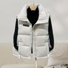 Stand-up Collar Down Cotton Vest Women's Short Autumn and Winter Cotton Vest Cotton Vest Loose Vest Jacket
