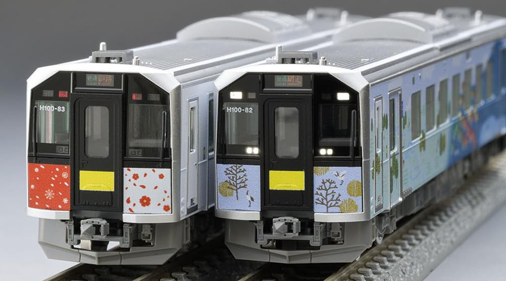 TOMIX N Gauge JR H100 Type Senmo Line Hanasaki Line Wrapping Car Set 98136 Railway Model Diesel Car