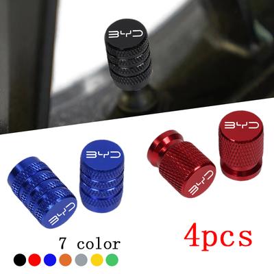 4 Stück Auto Rad Reifen Teile Ventilschaftkappen Abdeckung für BYD Atto 3 Dolphin Seal Seagull Sealion SHARK Dolphin Song Plus Yuan Plus