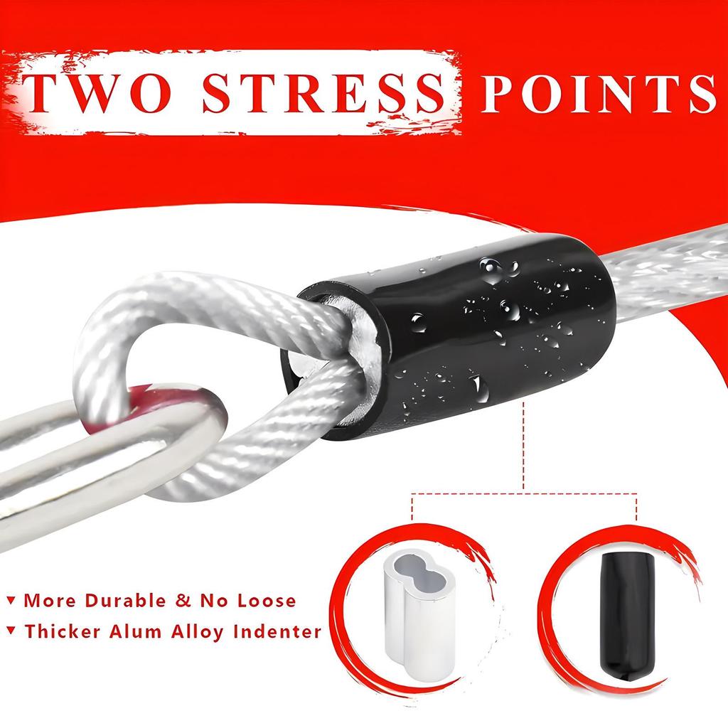 Durable Anti-Bite Steel Wire Dog Leash for All Breeds