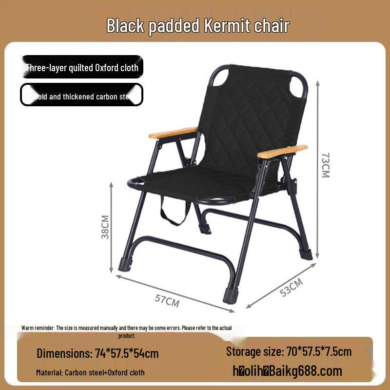 New Model Portable Camping Chair: Folding Kermit Stool & Beach Lounger for Picnics, Outdoors, and Home Use