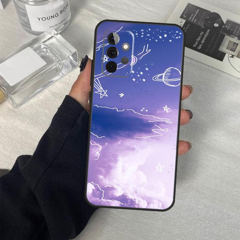 Purple aesthetic Case For Samsung Galaxy A13 A23 A33 A53 A17 A06 A16 A56 A36 A54 A34 A14 A52 A32 A15 A35 A55
