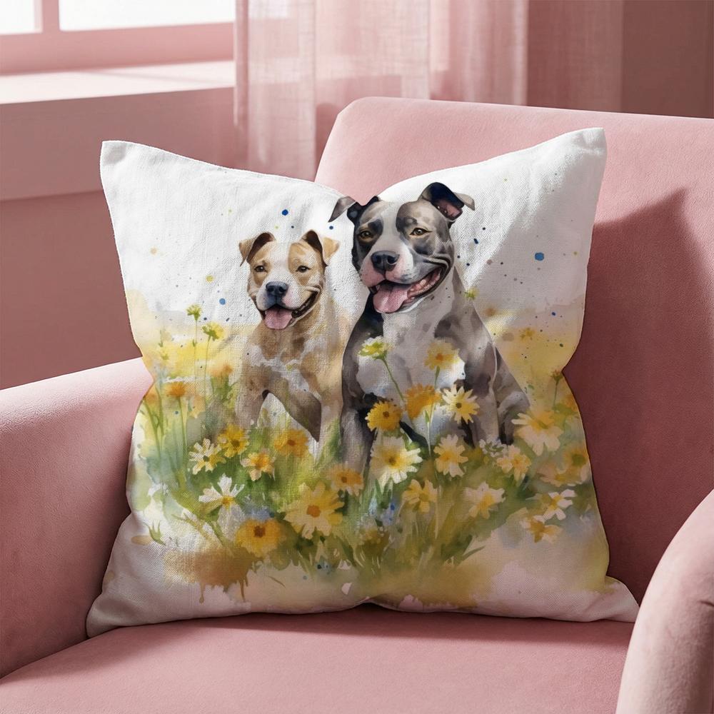 Süßer Aquarell-Haustierhund Kissenbezug Mehrzweck-Kissenbezug für Zuhause & Auto - Wendbar, Weich & Langlebig für den täglichen Gebrauch