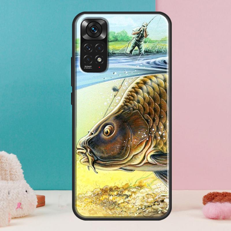 Fishing Painting Case For Xiaomi Redmi Note 13 Pro 14 12 11 9 10 9S 10S 11S 12S Redmi 14C 13C 10C 12C Cover