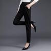 Women's High-Waist Elastic Cropped Harem Pants