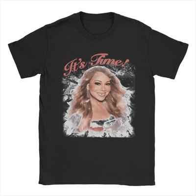Men's T Shirt Mariah Carey It's Time 2025 T-Shirts Harajuku  Summer Tees Vintage Design Cotton Clothes Gift Idea