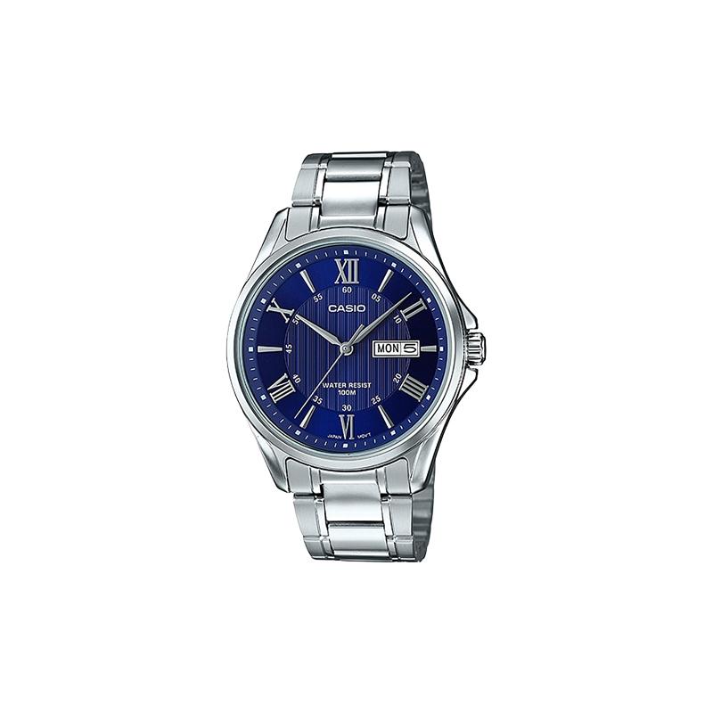 

Casio STANDARD Series Business Casual Simple Waterproof Quartz Movement Stainless Steel Strap Japanese and Korean Watch Men s Watch Blue MTP-1384D-2A синий