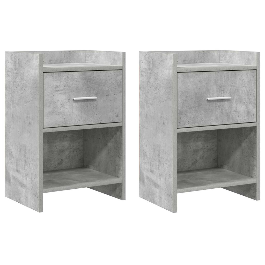 Nightstands 2 pcs Concrete Grey 40 x 30 x 60 cm Engineered Wood