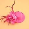 1Pc Hair Clips Hair Accessories Fascinator Hat Girl Flower Feather Children's Pearl Beaded Decor Headwear