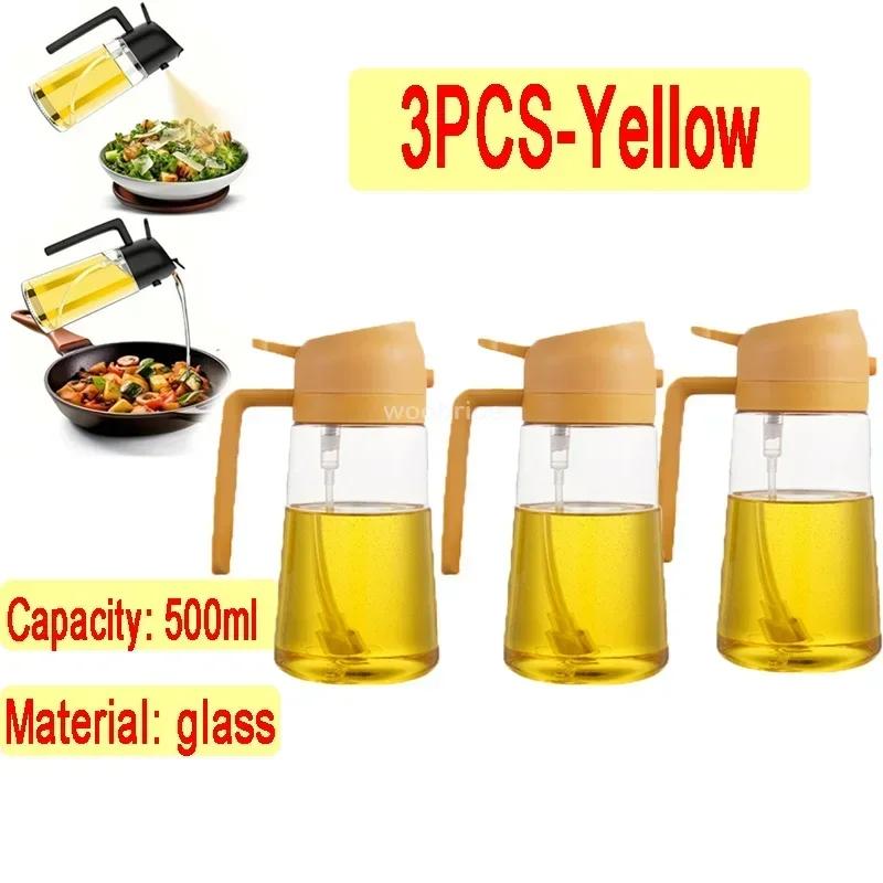 Oil Spray Spray Kitchen Glass Oil Spray Bottle 500ml Olive Oil Sprayer Camping BBQ Kitchen Baking BBQ Picnic Kitchen Tools