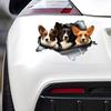 Cute Corgi Hiding In the Hole Sticker, 1pc Funny Car Decal, Suitable for Cars, Trucks, Motorcycles, Walls