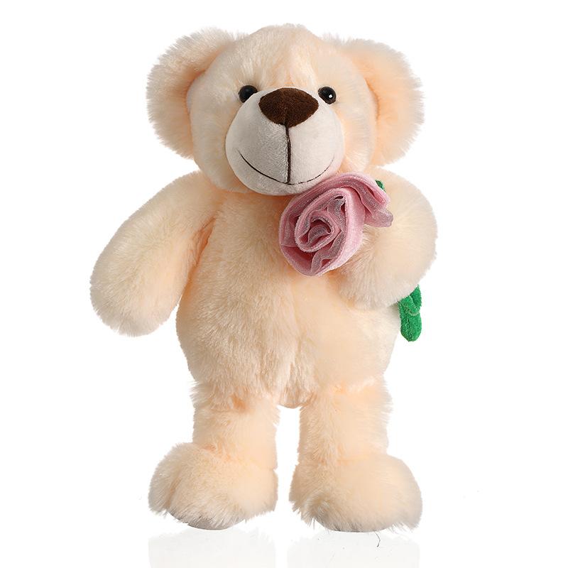 

Teddy Bear Plush Doll with Rose, Multiple Styles Available