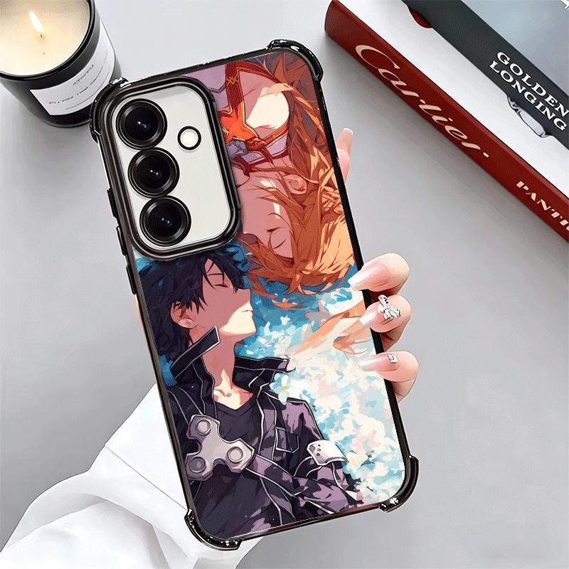 Sword Art Online Anime Plating Phone Case For Samsung A17 A07 A37 A57 A16 A56 A15 A55 A14 A54 A13 A53 A26 A36 A25 A35 A24 A34 A2
