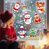 Christmas Decoration Snowflake Stickers, Santa Claus, Christmas Tree, Penguin Static Cling Stickers