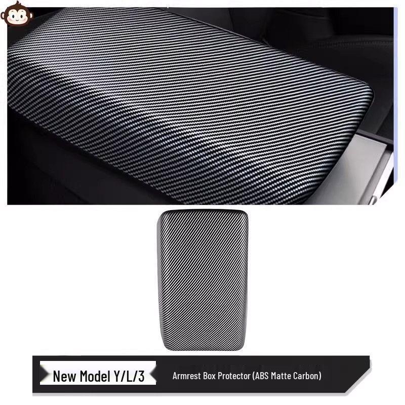 

Tesla Model 3/Y Carbon Fiber Armrest Box Cover & Air Vent Protector.